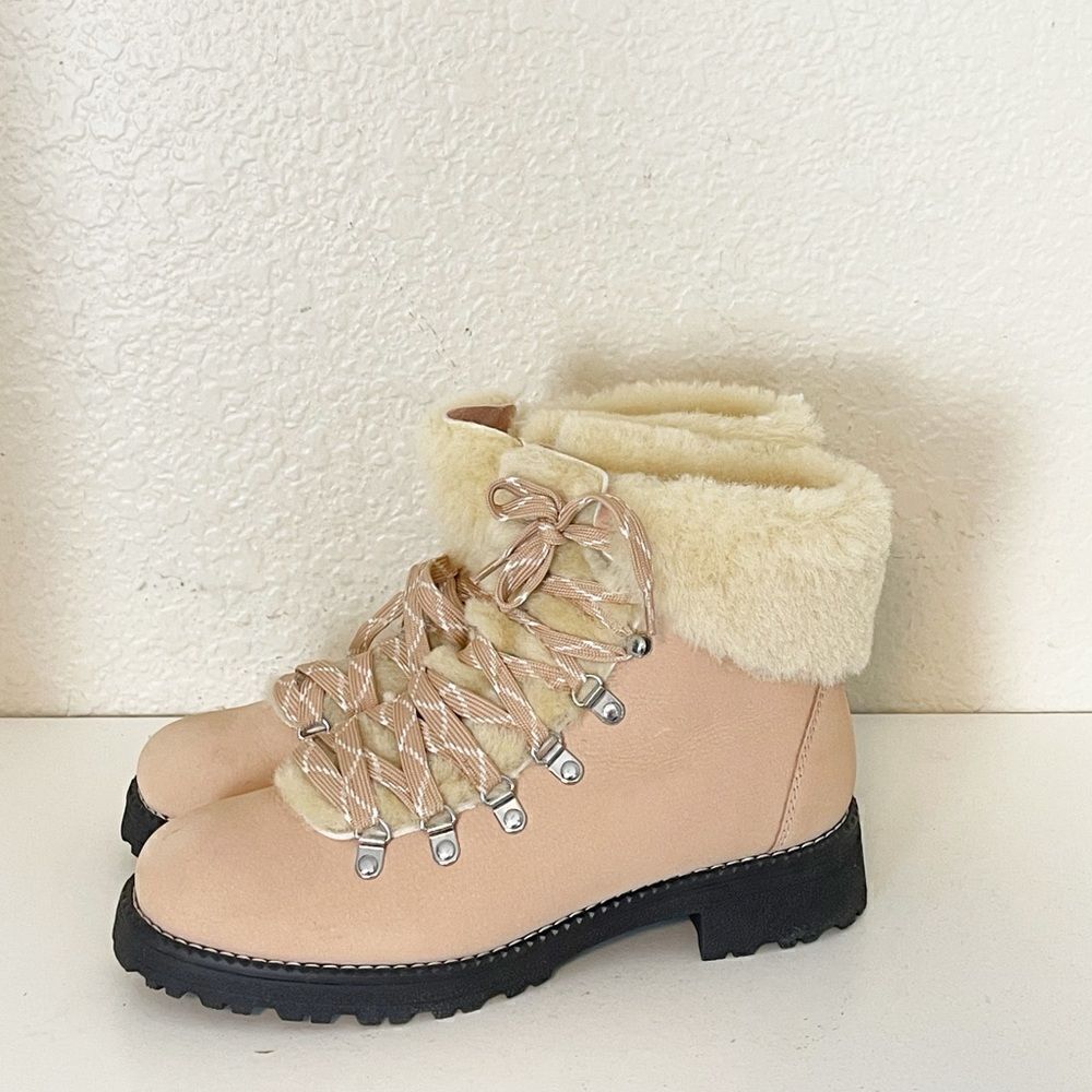 J. Crew Nordic Boots with faux shearling in bronzed Clay 10 New - Picture 6 of 10
